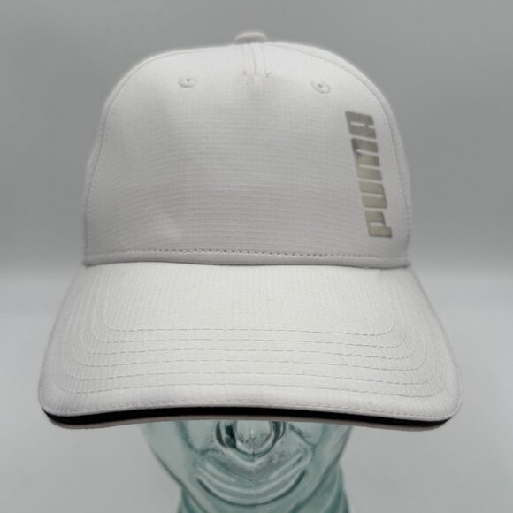Puma White Strapback Hat Womens One Size Adjustable Cap Logo on Back Outdoors - Picture 1 of 10
